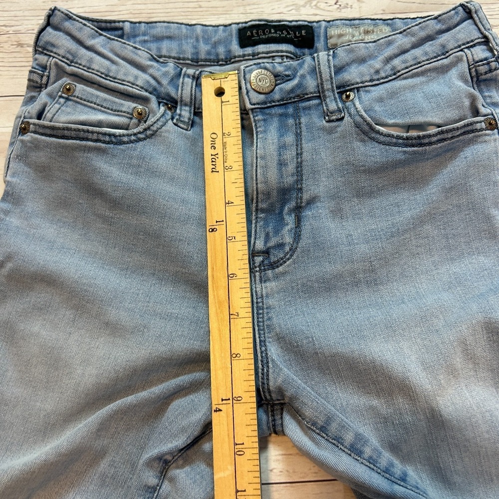 Aeropostale High Waisted Ankle Jegging Denim Jeans Women's Size 6 Regular - Picture 4 of 9